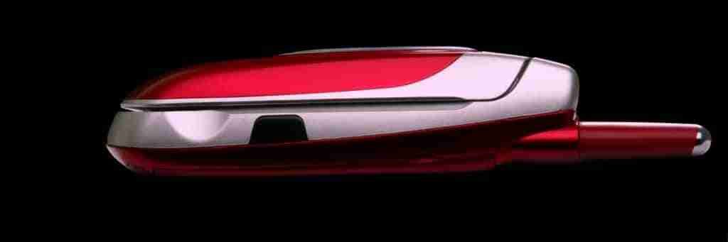 A sleek red and silver futuristic mobile phone concept on a black background. Mobile Phone Bad Credit Contracts