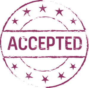 guaranteed mobile phone contract acceptance purple rubber stamp